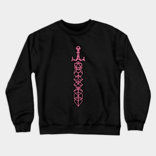 The Polyhedral Dice Collector's Pink Sword Crewneck Sweatshirt